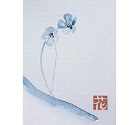 Wee Blue Coo Japanese Watercolour Flower Art Print Canvas Premium Wall Decor Poster