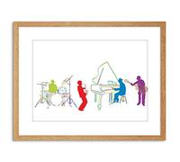 Wee Blue Coo Jazz Piano Blues Drums Saxaphone Music Home Framed Wall Art Print
