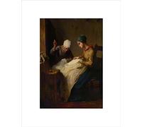 Wee Blue Coo Jean Francois Millet Young Seamstress Old Master Wall Art Print