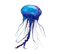 Wee Blue Coo Jellyfish Watercolour Painting Unframed Art Print Poster Wall Decor 12x16 inch