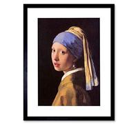 Wee Blue Coo Johannes Vermeer Girl Pearl Earring Painting Picture Framed Wall Art Print