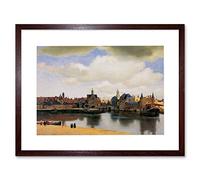 Wee Blue Coo Johannes Vermeer View Of Delft Old Master Painting Picture Framed Wall Art Print