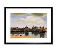 Wee Blue Coo Johannes Vermeer View Of Delft Old Master Painting Picture Framed Wall Art Print