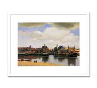 Wee Blue Coo Johannes Vermeer View Of Delft Old Master Painting Picture Framed Wall Art Print