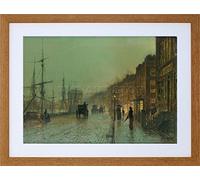 Wee Blue Coo John Atkinson Grimshaw Glasgow Docks 1881 Painting Picture Framed Wall Art Print