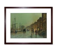 Wee Blue Coo John Atkinson Grimshaw Glasgow Docks 1881 Painting Picture Framed Wall Art Print