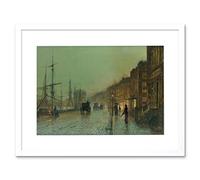 Wee Blue Coo John Atkinson Grimshaw Glasgow Docks 1881 Painting Picture Framed Wall Art Print