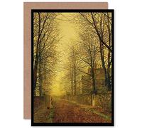 Wee Blue Coo JOHN ATKINSON GRIMSHAW PAINTINGS AUTUMNS GLOW PAINTING GREETINGS CARD
