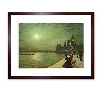 Wee Blue Coo John Atkinson Grimshaw Reflections On Thames 1880 Picture Framed Wall Art Print