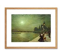 Wee Blue Coo John Atkinson Grimshaw Reflections On Thames 1880 Picture Framed Wall Art Print