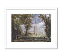 Wee Blue Coo John Constable Salisbury Cathedral Bishops Gard Framed Wall Art Print