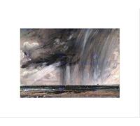 Wee Blue Coo JOHN CONSTABLE SEASCAPE STUDY WITH RAIN CLOUD BLACK FRAMED ART PRINT B12X689