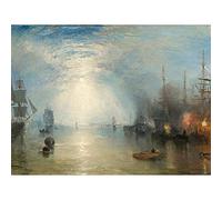 Wee Blue Coo Joseph Mallord William Turner British Keelmen Heaving Coals Art Print Poster Wall Decor 12X16 Inch
