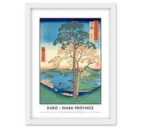 Wee Blue Coo Karo, Koyama Inaba Province Utagawa Hiroshige Japanese Woodblock Classic Collection Artwork Framed Wall Art Print A4