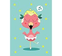Wee Blue Coo Kawaii Flamingo Ballet Unframed Art Print Poster Wall Decor 12x16 inch
