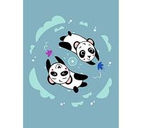 Wee Blue Coo Kawaii Panda Friends Art Print Canvas Premium Wall Decor Poster