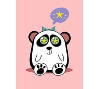 Wee Blue Coo Kawaii Panda Star Unframed Wall Art Print Poster Home Decor Premium