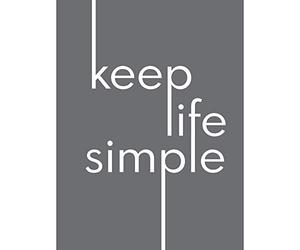 Wee Blue Coo Keep Life Simple Typography Minimalist Premium Wall Art Canvas Print 18X24 Inch