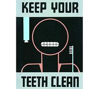 Wee Blue Coo Keep Your Teeth Clean Unframed Art Print Poster Wall Decor 12X16 Inch