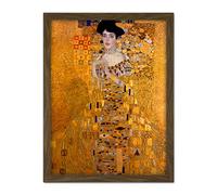 Wee Blue Coo Klimt Portrait Adele Bloch Bauer Artwork Framed Wall Art Print 18X24 Inch