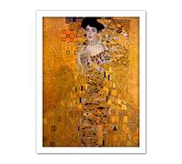 Wee Blue Coo Klimt Portrait Adele Bloch Bauer Artwork Framed Wall Art Print 18X24 Inch