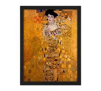 Wee Blue Coo Klimt Portrait Adele Bloch Bauer Artwork Framed Wall Art Print 18X24 Inch