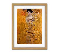 Wee Blue Coo Klimt Portrait Adele Bloch Bauer Artwork Framed Wall Art Print 18X24 Inch