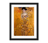 Wee Blue Coo Klimt Portrait Adele Bloch Bauer Artwork Framed Wall Art Print 18X24 Inch