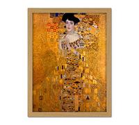 Wee Blue Coo Klimt Portrait Adele Bloch Bauer Artwork Framed Wall Art Print 18X24 Inch