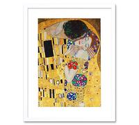 Wee Blue Coo Klimt The Kiss Artwork Framed Wall Art Print 12X16 Inch