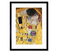 Wee Blue Coo Klimt The Kiss Artwork Framed Wall Art Print 12X16 Inch