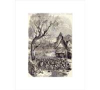 Wee Blue Coo La Soule En Basse Normandie Vintage French Sketch Wall Art Print