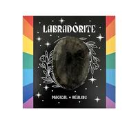 Wee Blue Coo Labradorite Thumb Stone Healing Crystal - Transformation Intuition Spiritual Growth Stress Relief Worry Stone in Presentation Gift Box Stocking Filler