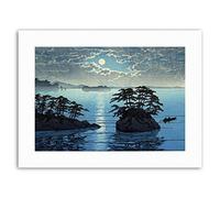 Wee Blue Coo Landscape Japan Futago Island Kawase Hasui Moon Nature Canvas Art Print