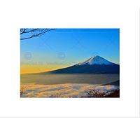 Wee Blue Coo Landscape Landmark Japan Mount Fuji Wall Art Print
