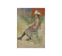 Wee Blue Coo Larsson Dagmar Grill In Garden Wall Art Print