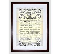 Wee Blue Coo Latter Day Saint Religion God Typography Quote Eternal Light Art Framed Wall Art Print
