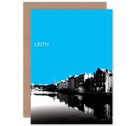 Wee Blue Coo Leith Shore Edinburgh Scottish Scotland Card Wee Blue Coo Multicolor