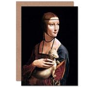 Wee Blue Coo LEONARDO DA VINCI LADY ERMINE CECILIA GALLERANI GREETINGS CARD