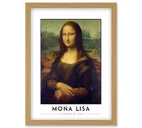 Wee Blue Coo Leonardo Da Vinci Mona Lisa Portrait Painting Artwork Framed Wall Art Print A4