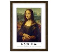 Wee Blue Coo Leonardo Da Vinci Mona Lisa Portrait Painting Artwork Framed Wall Art Print A4