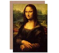 Wee Blue Coo LEONARDO DI SER PIERO DA VINCI MONA LISA OLD PAINTING GREETINGS CARD