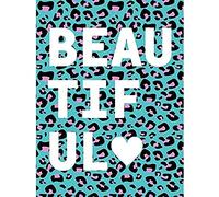 Wee Blue Coo Leopard Blue And Purple Words Beautiful Unframed Art Print Poster Wall Decor 12X16 Inch