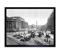 Wee Blue Coo Liverpool St. George's Hall England Old BW Art Print Framed Poster Wall Decor 12X16 Inch