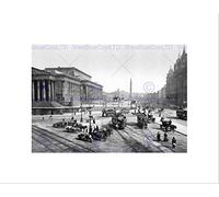 Wee Blue Coo Liverpool St. George's Hall England Old BW Wall Art Print