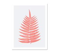 Wee Blue Coo Living Coral Fern Large White Framed Art Print Wall Poster 18x24 inch