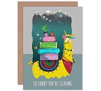 Wee Blue Coo Llama Sorry Leaving Card