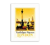 Wee Blue Coo London England Trafalgar Square Nelsons Column Canvas Art Print