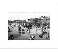 Wee Blue Coo London Hyde Park Corner England Vintage Old BW Wall Art Print