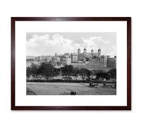 Wee Blue Coo London The Tower England Vintage History Old BW Framed Wall Art Print